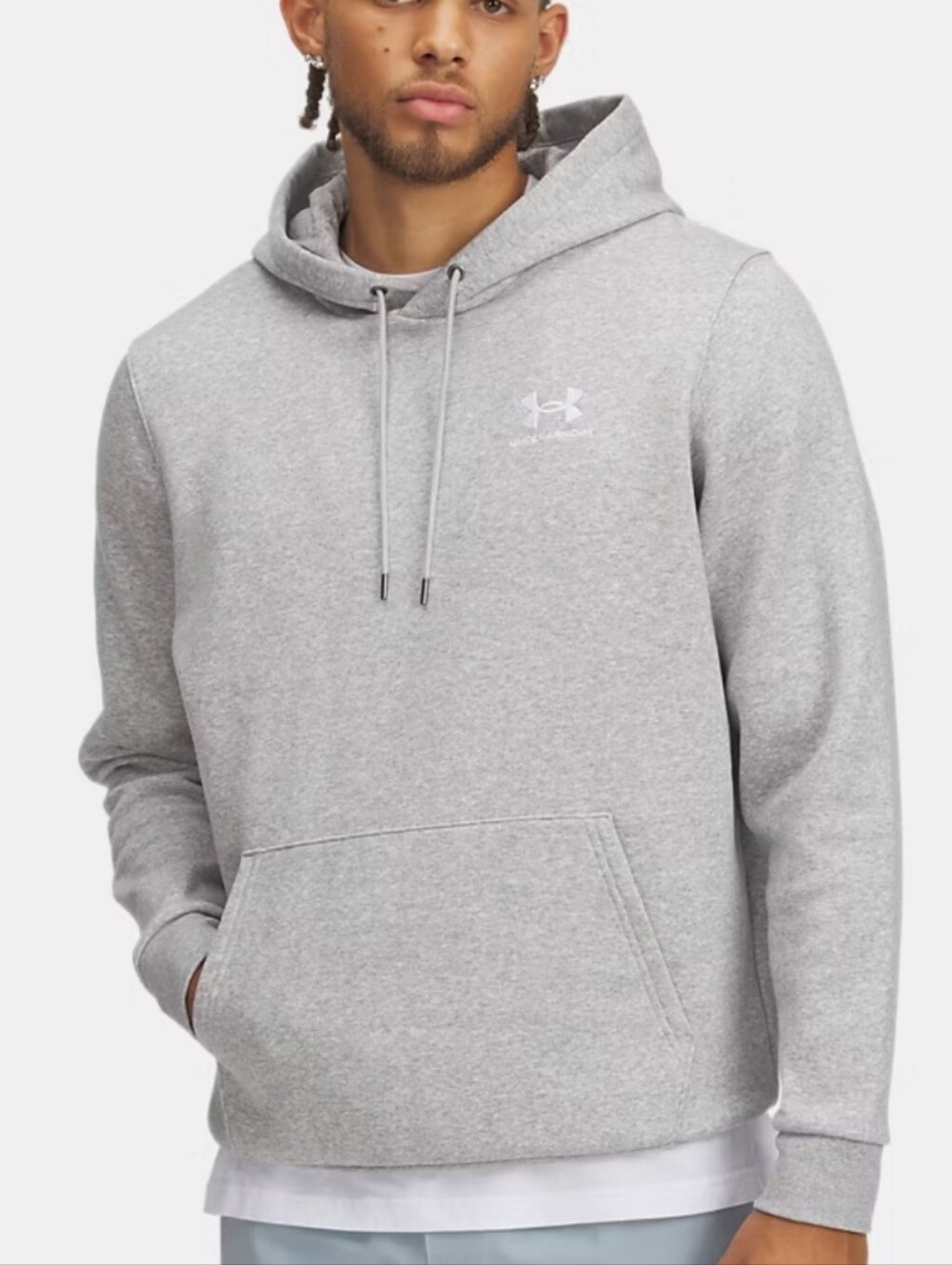Under Armour Light Gray Logo Pullover Hoodie